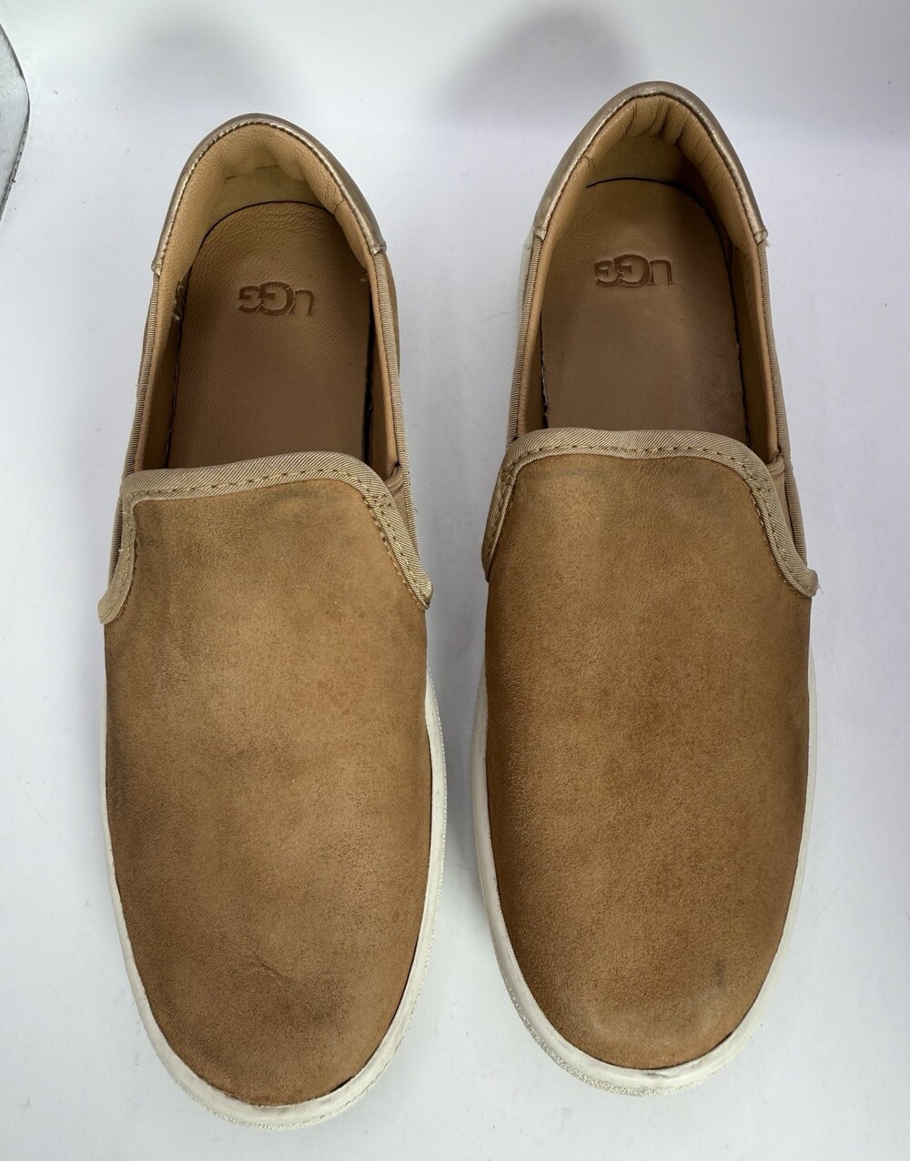 UGG slip On Sneaker Women's Sz 5.5 Chestnut Suede 1019217 Brown Shoes - Picture 3 of 7